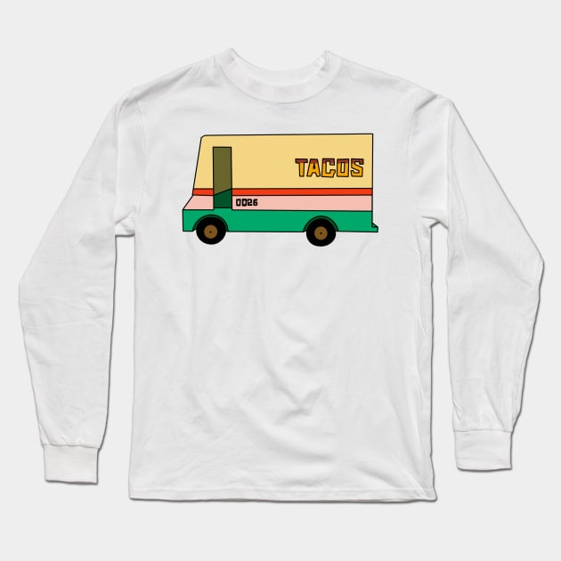 Taco Truck Long Sleeve T-Shirt by smileyfriend